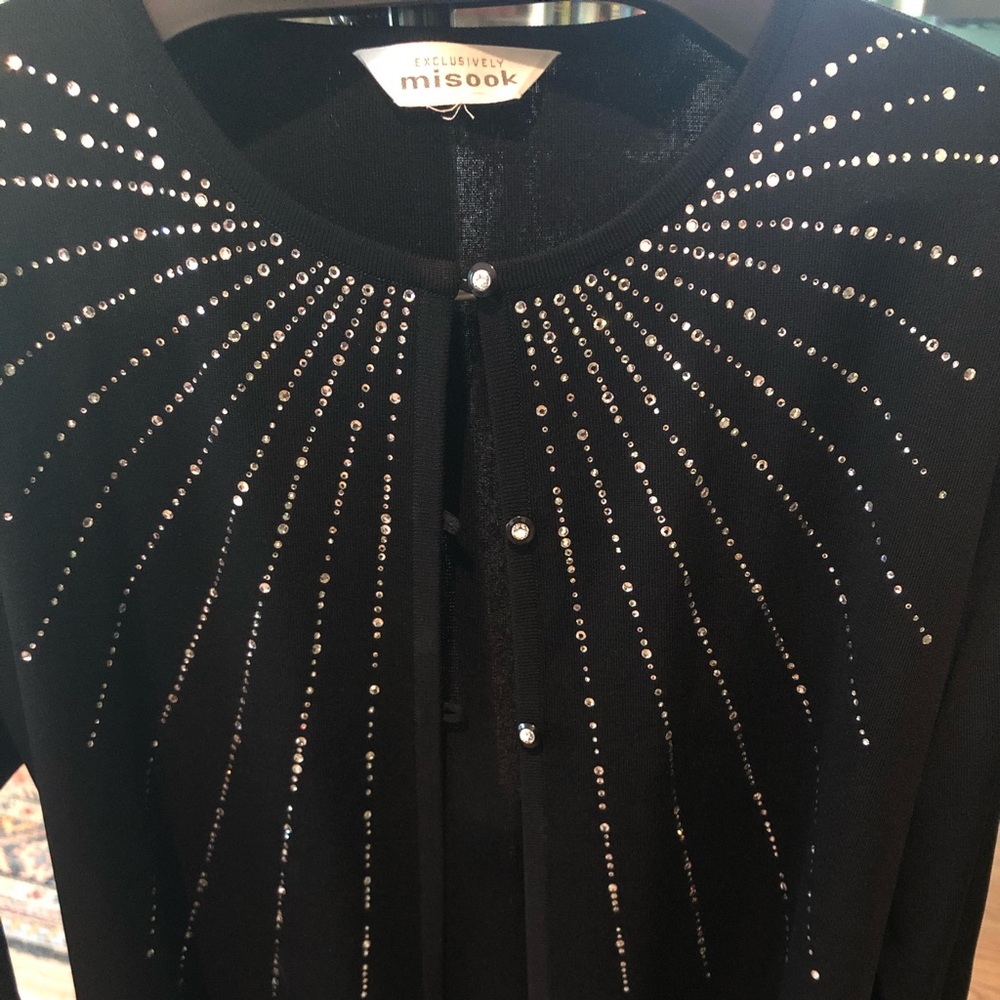 Exclusively Misook beautiful jacket w/ rhinestones